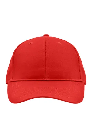 Brushed 6-Panel Cap Red