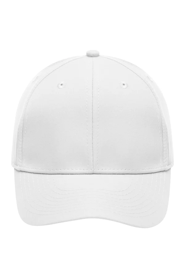 6-Panel Polyester Peach Cap White