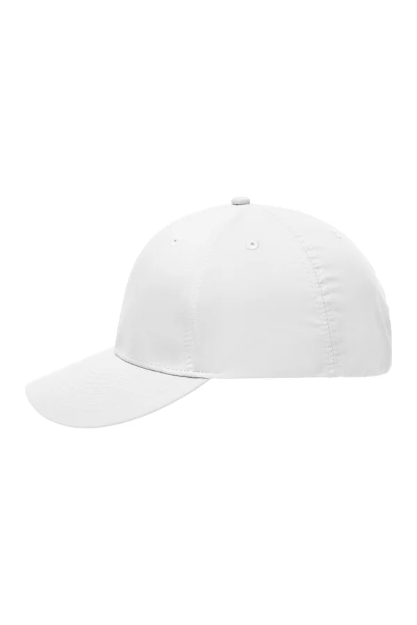 6-Panel Polyester Peach Cap White