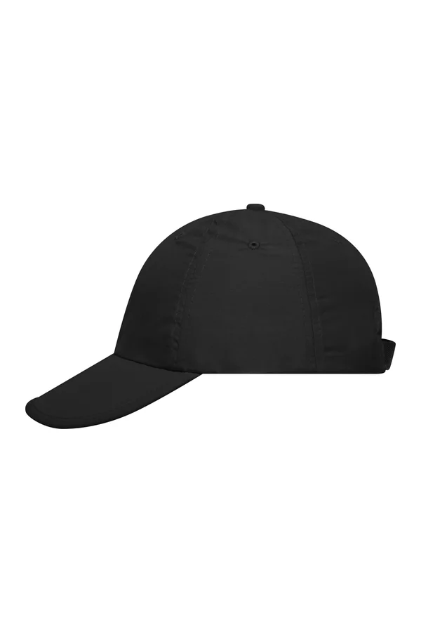 6 Panel Pack-a-Cap Black