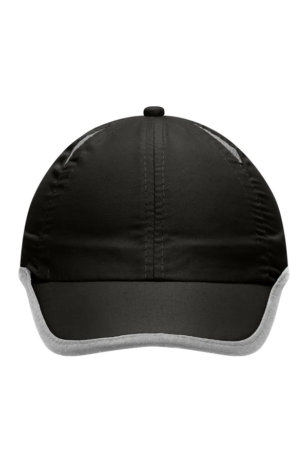 6 Panel Micro-Edge Sport Kappe Black / Light Grey
