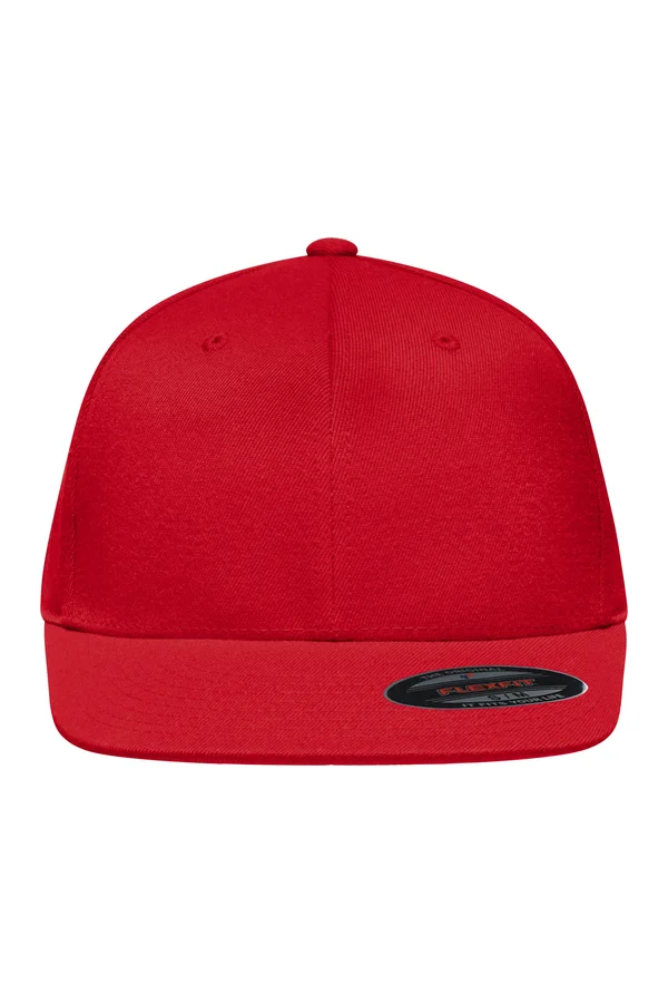 6 Panel Flexfit® Flat Peak Cap Red