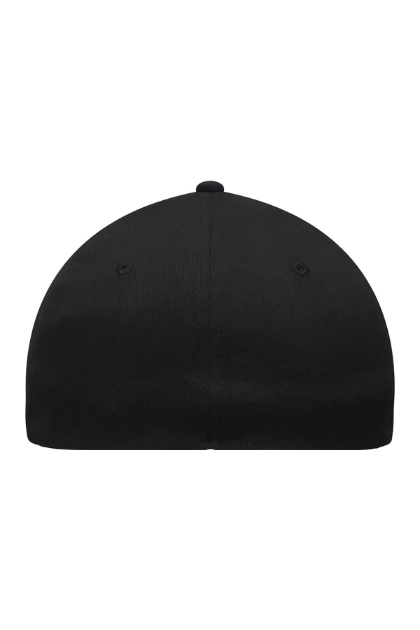 6 Panel Elastic Fit Baseball Cap Black