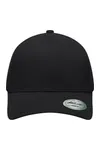 6 Panel Elastic Fit Baseball Cap Black