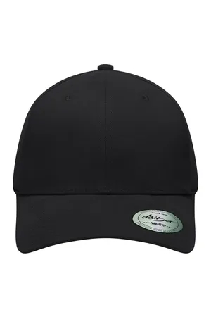 6 Panel Elastic Fit Baseball Cap Black