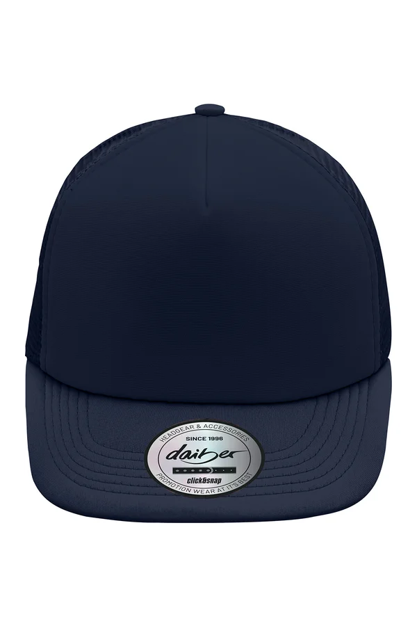 5 Panel Flat Peak Cap Navy / Navy