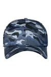 6 Panel Camouflage Kappe denim/black