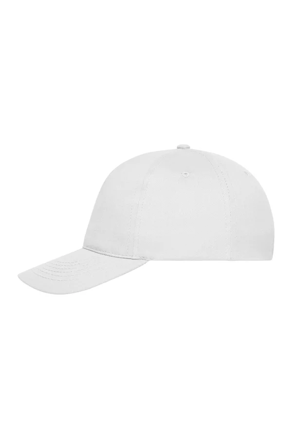 5 Panel Cap Bio Cotton White