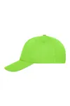 5 Panel Sandwich Cap Bio Cotton Lime Green / White