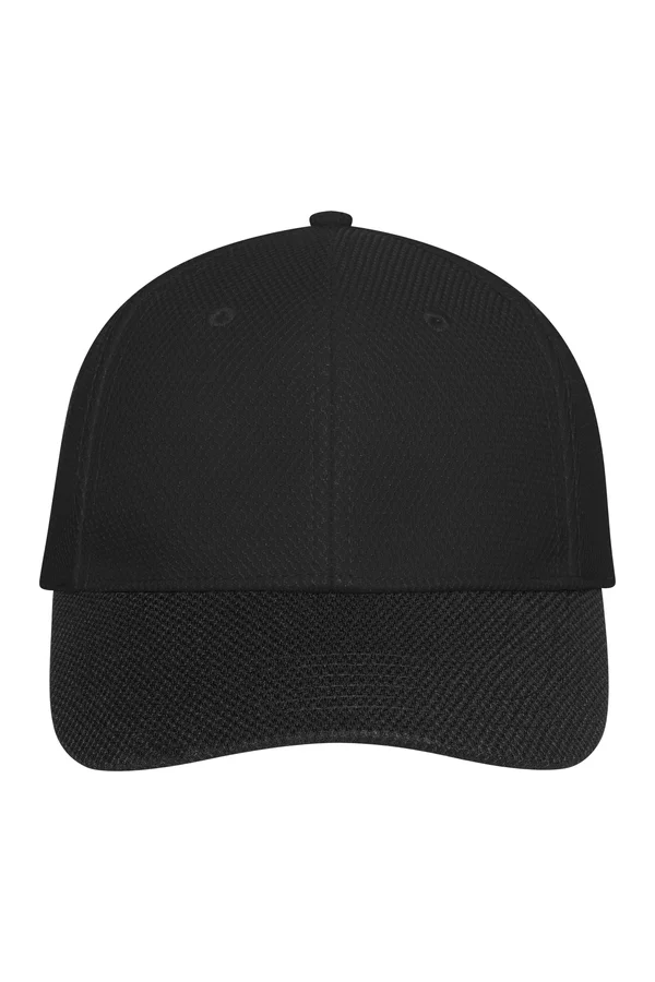 6 Panel Mesh Kappe Black / Black