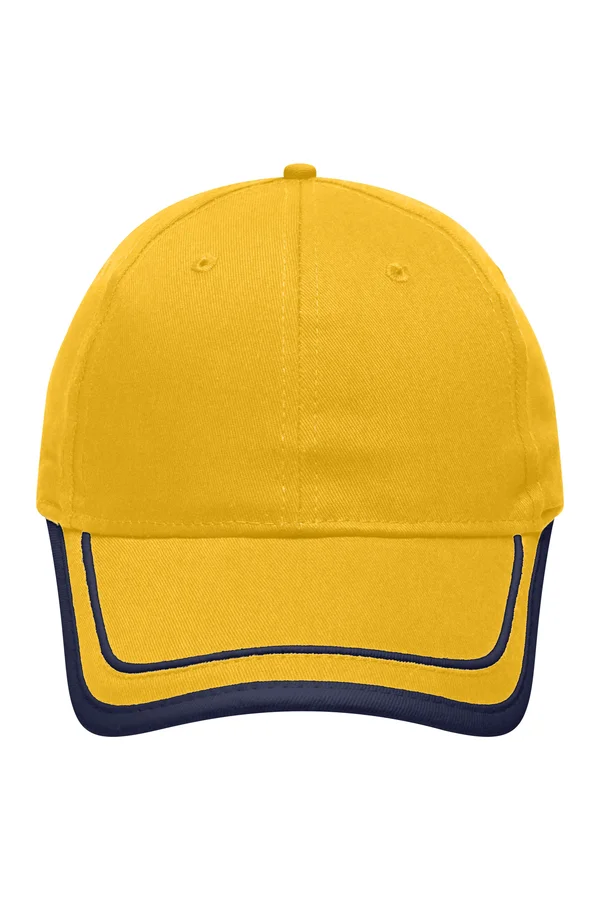 6 Panel Piping Kappe gold yellow/navy