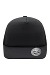 5 Panel Flat Peak Mesh Kappe Black