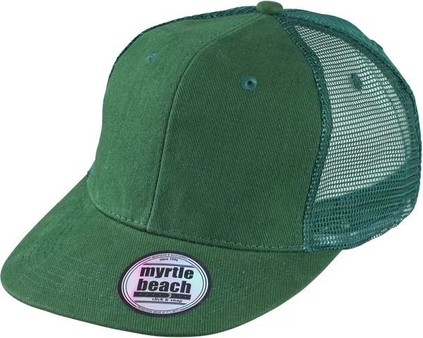 6 Panel Baumwoll Flat Peak Mesh Kappe