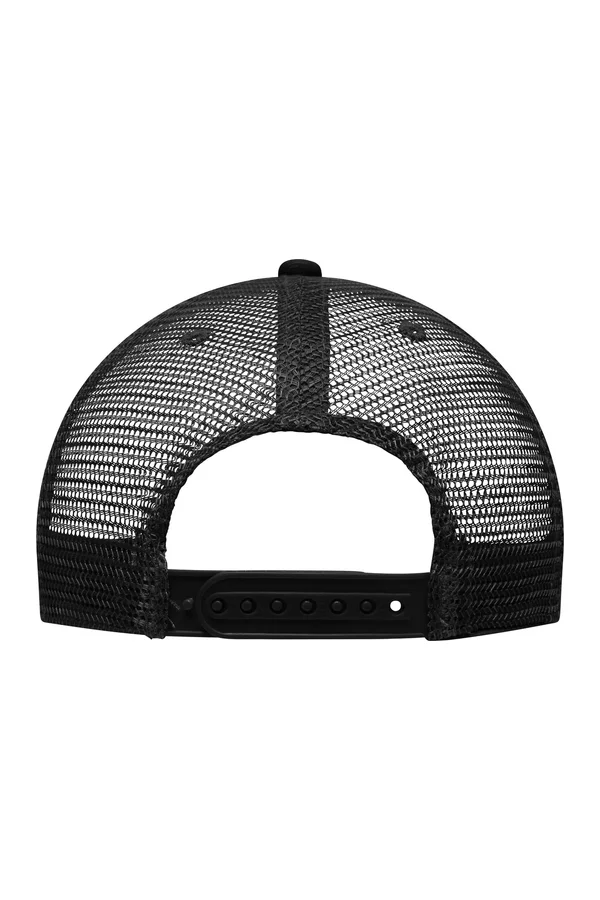 6 Panel Flat Peak Cap Black