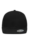 6 Panel Flat Peak Cap Black