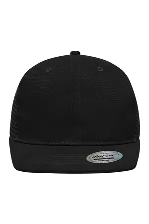 6 Panel Flat Peak Cap Black