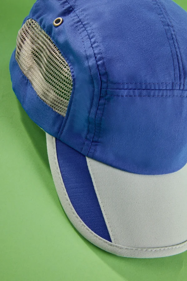 5 Panel Microfaser Sport Kappe royal/light grey