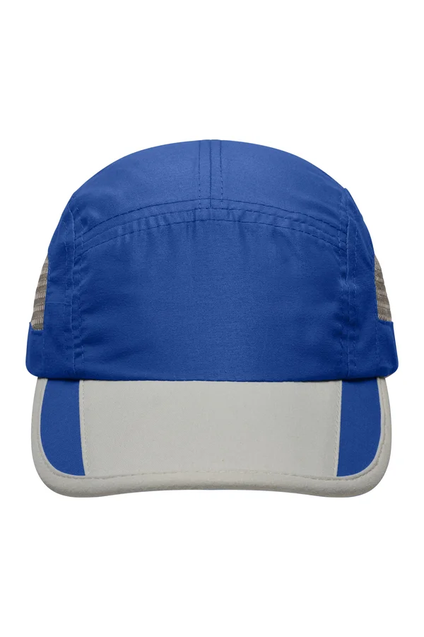 5 Panel Microfaser Sport Kappe royal/light grey