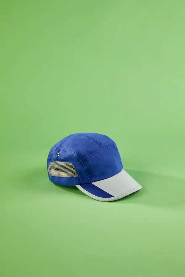 5 Panel Microfaser Sport Kappe royal/light grey