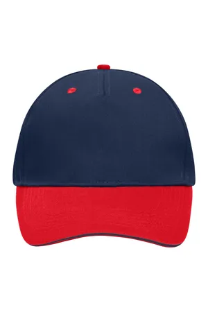 5 Panel Sandwich Cap navy/red/navy