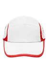 4 Panel Niedrigprofil Lauf Kappe White / Red