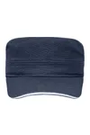 Military Sandwich Cap Navy / White