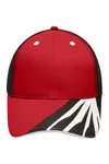 6 Panel Workwear Kappe - Strong red/black/white