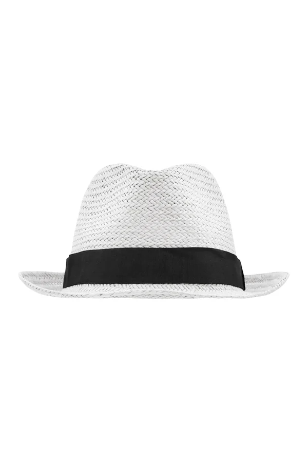 Hut in Flecht-Optik White / Black