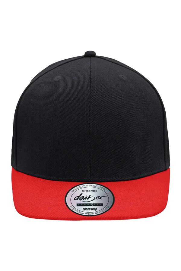 6 Panel Pro Cap Style Black / Red
