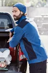Workwear Strickmütze in Melangeoptik - Strong royal melange/navy