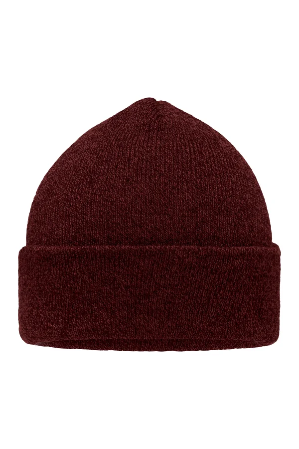 Melange Beanie dark red melange