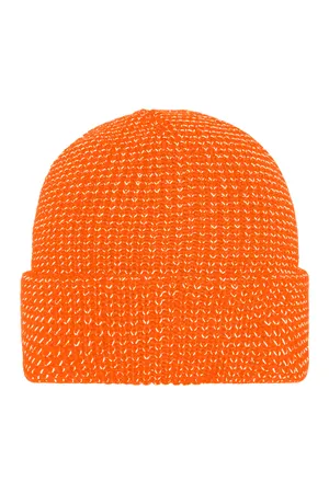 Reflective Winter Beanie Bright Orange