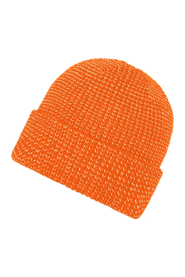 Reflective Winter Beanie Bright Orange