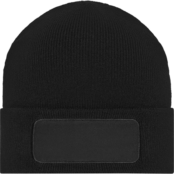 Strickmütze mit Patch