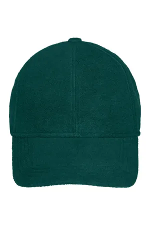 6 Panel Fleece Kappe mit Ohrenschutz Dark Green