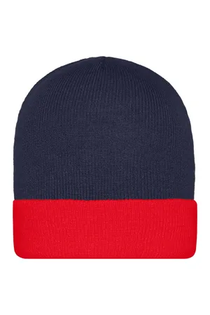 Knitted Cap Navy / Red