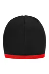 Beanie With Contrasting Border Black / Red