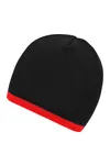 Beanie With Contrasting Border Black / Red