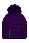 Häkelmütze mit Pompon Purple