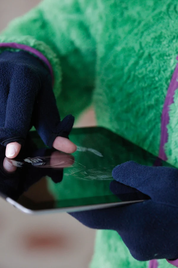 Touch-Screen Fleece Gloves Navy