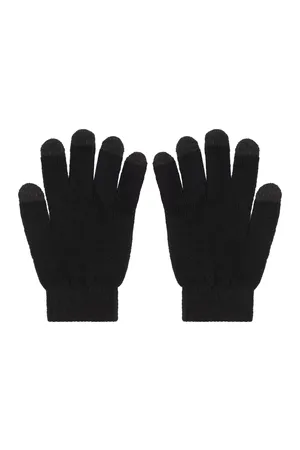 Touch-Screen Knitted Gloves Black