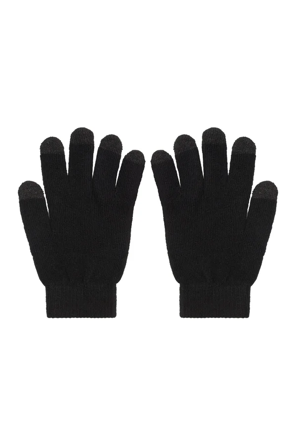 Touch-Screen Knitted Gloves Black