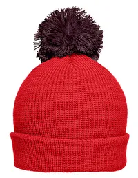 Pompon Hat With Brim