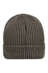 Ribbed Beanie dark olive/anthracite