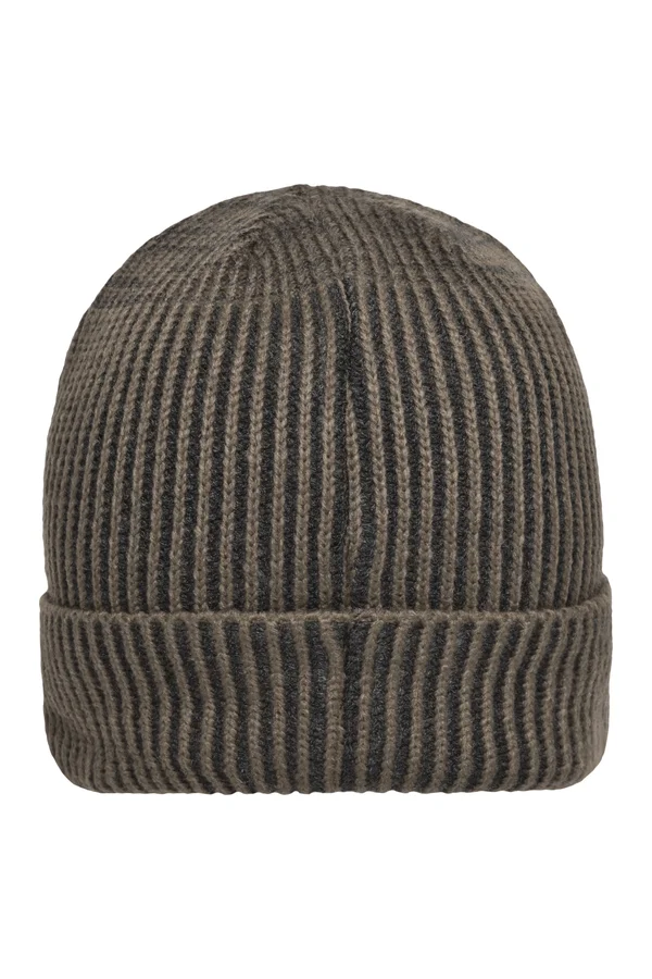 Ribbed Beanie dark olive/anthracite