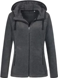 Damen Kapuzen Fleecejacke