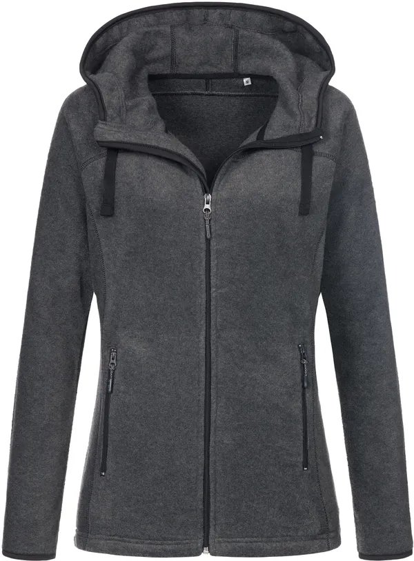 Damen Kapuzen Fleecejacke