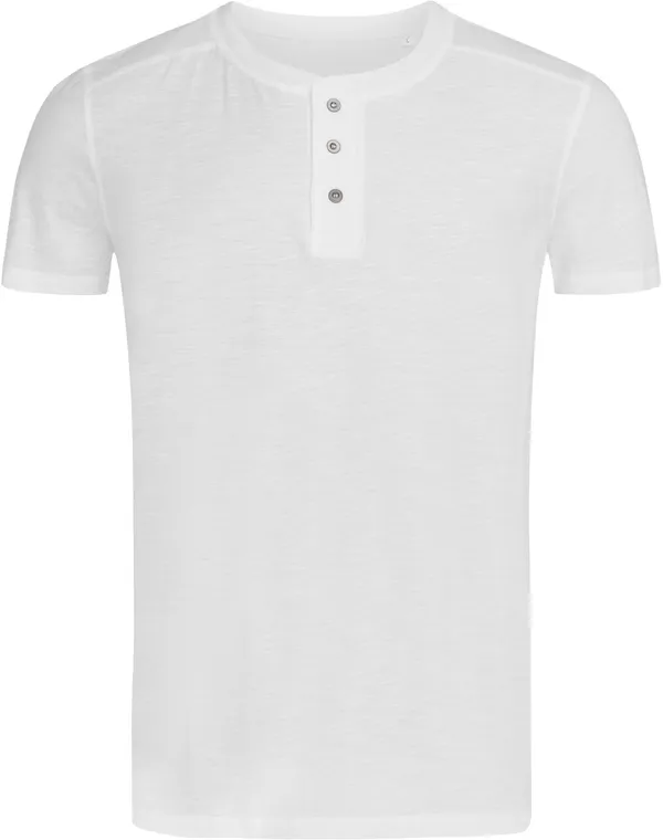 Herren Henley Slub T-Shirt