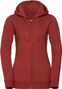 Damen Authentic Melange Kapuzen Sweatjacke