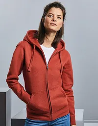 Ladies´ Authentic Melange Zipped Hood Sweat